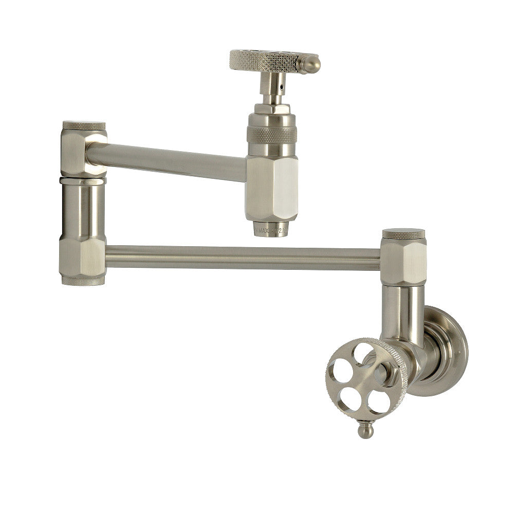 Webb Pot Filler Faucet in Brushed Nickel
