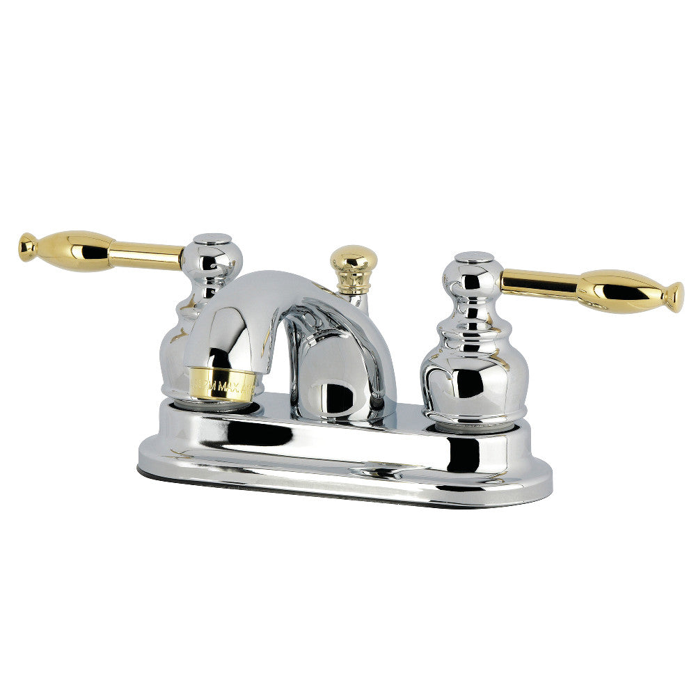 Knight 4 Inch Centerset Bathroom Faucet in Polished Chrome/Polished Brass