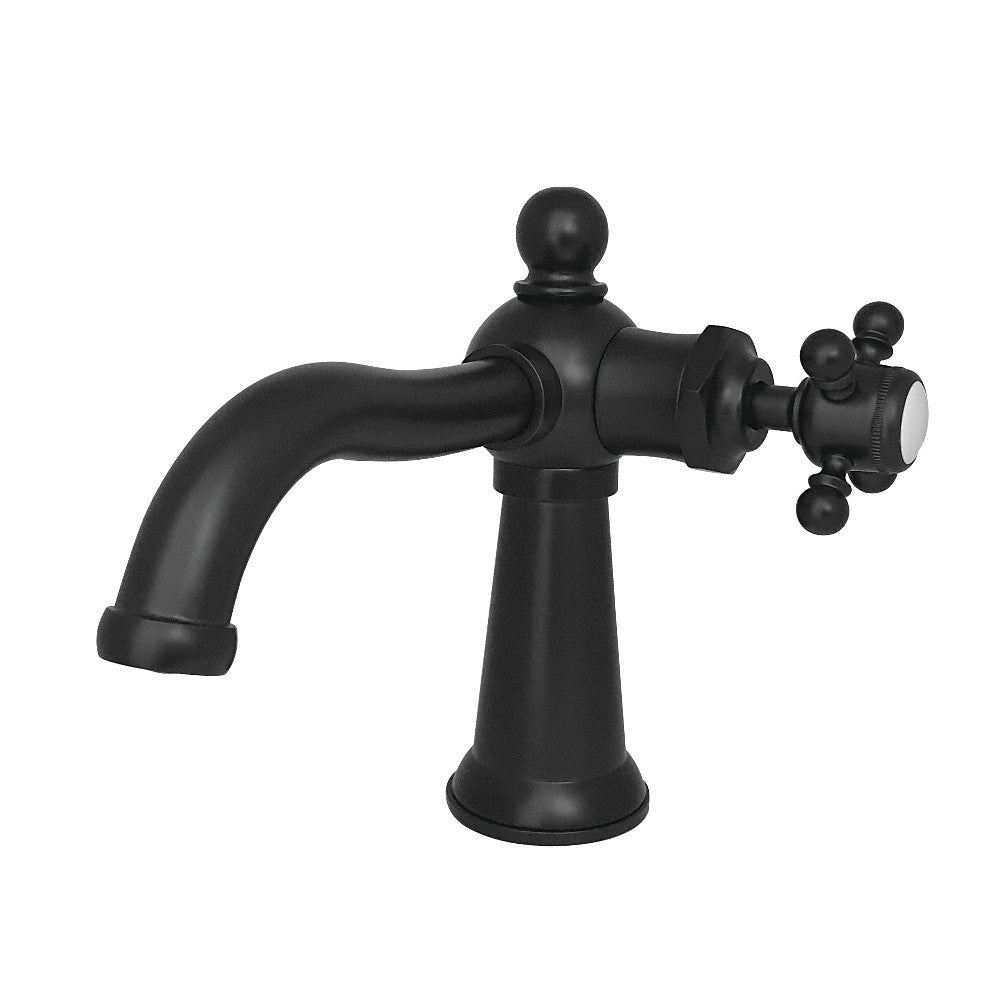 Nautical Single-Hole Bathroom Faucet in Matte Black