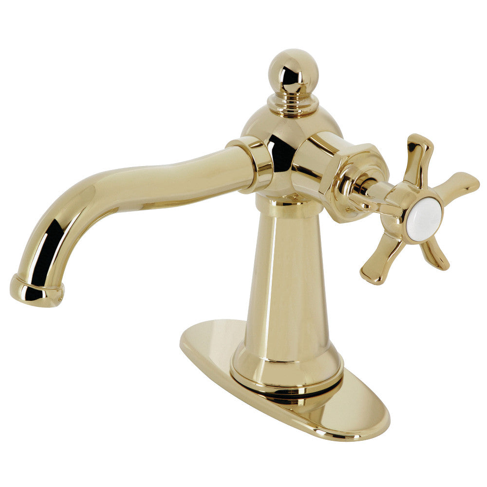 Hamilton Single-Hole Bathroom Faucet in Polished Brass