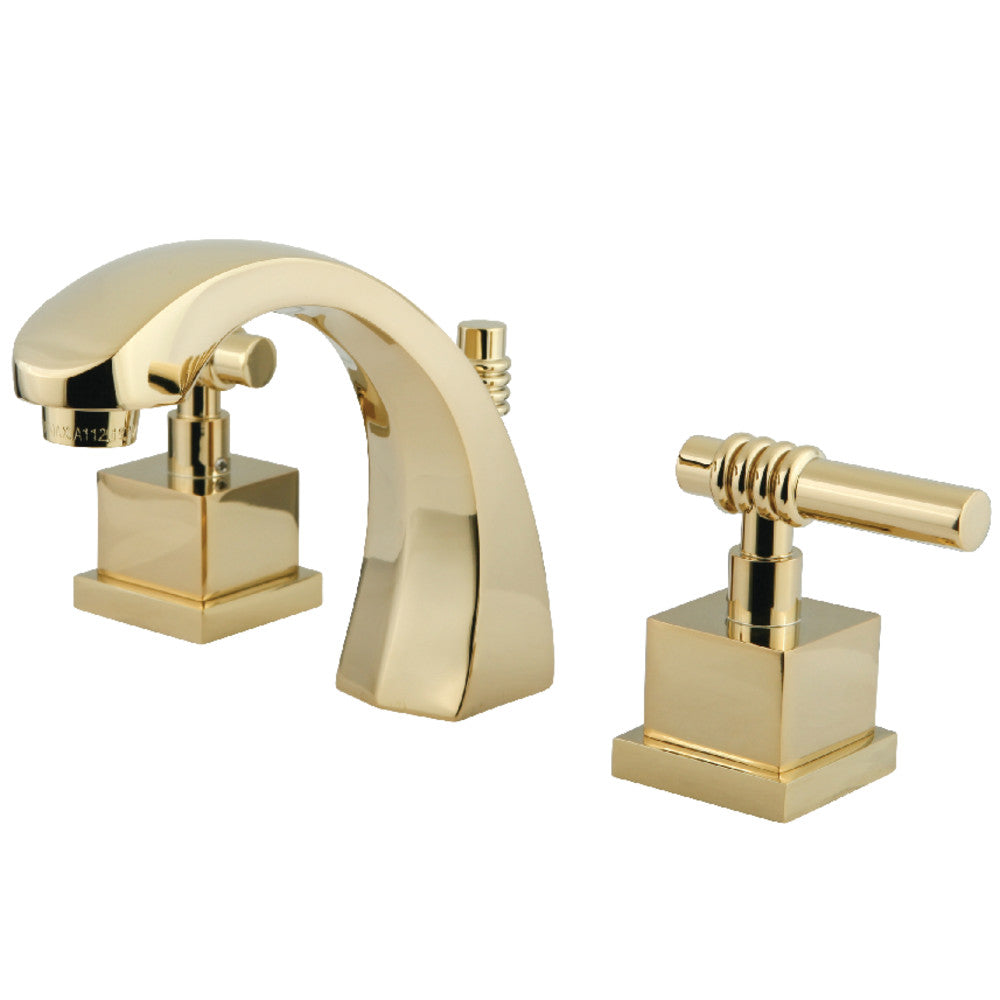 Milano Widespread Bathroom Faucet in Polished Brass