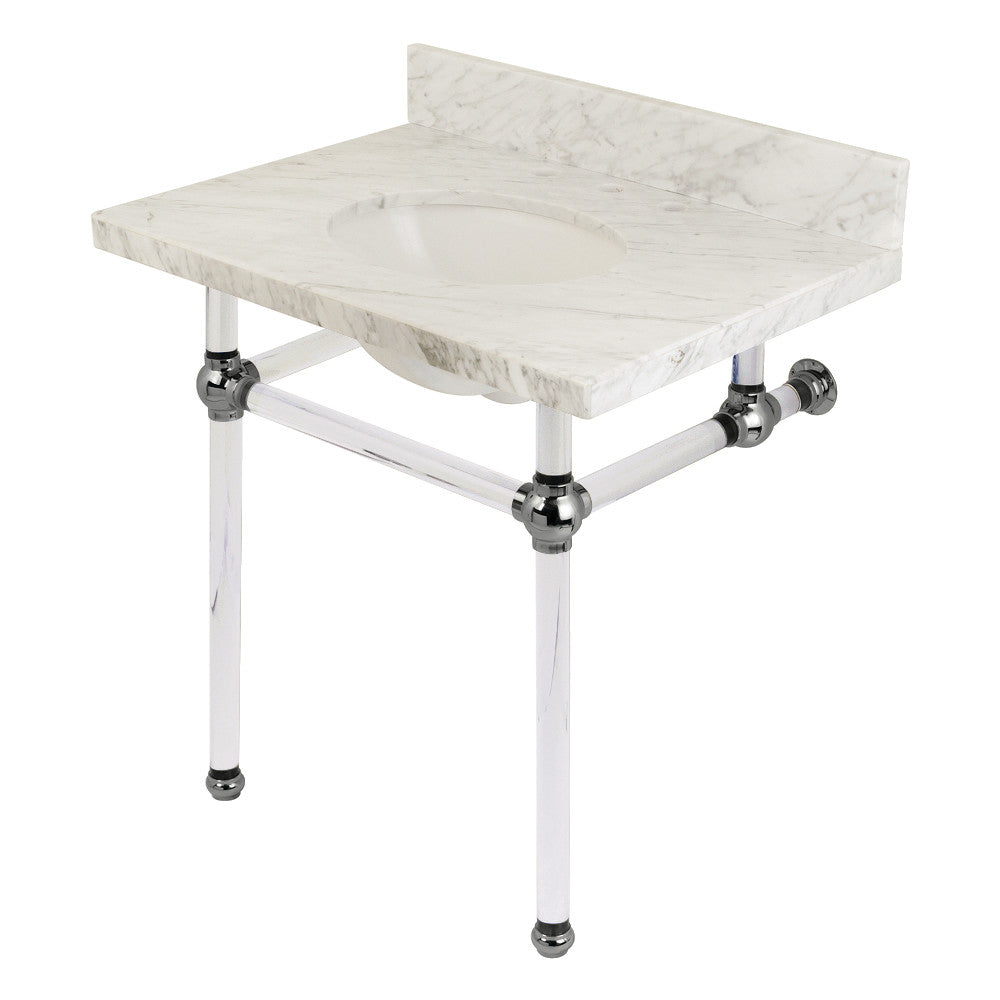 Templeton 30 Inch Console Sink in Carrara Marble
