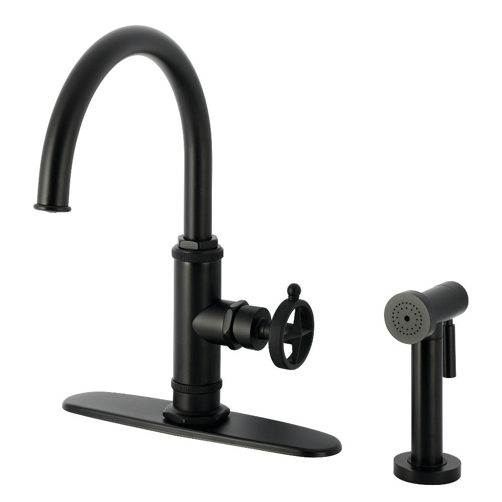Levante One Handle Kitchen Faucet in Matte Black