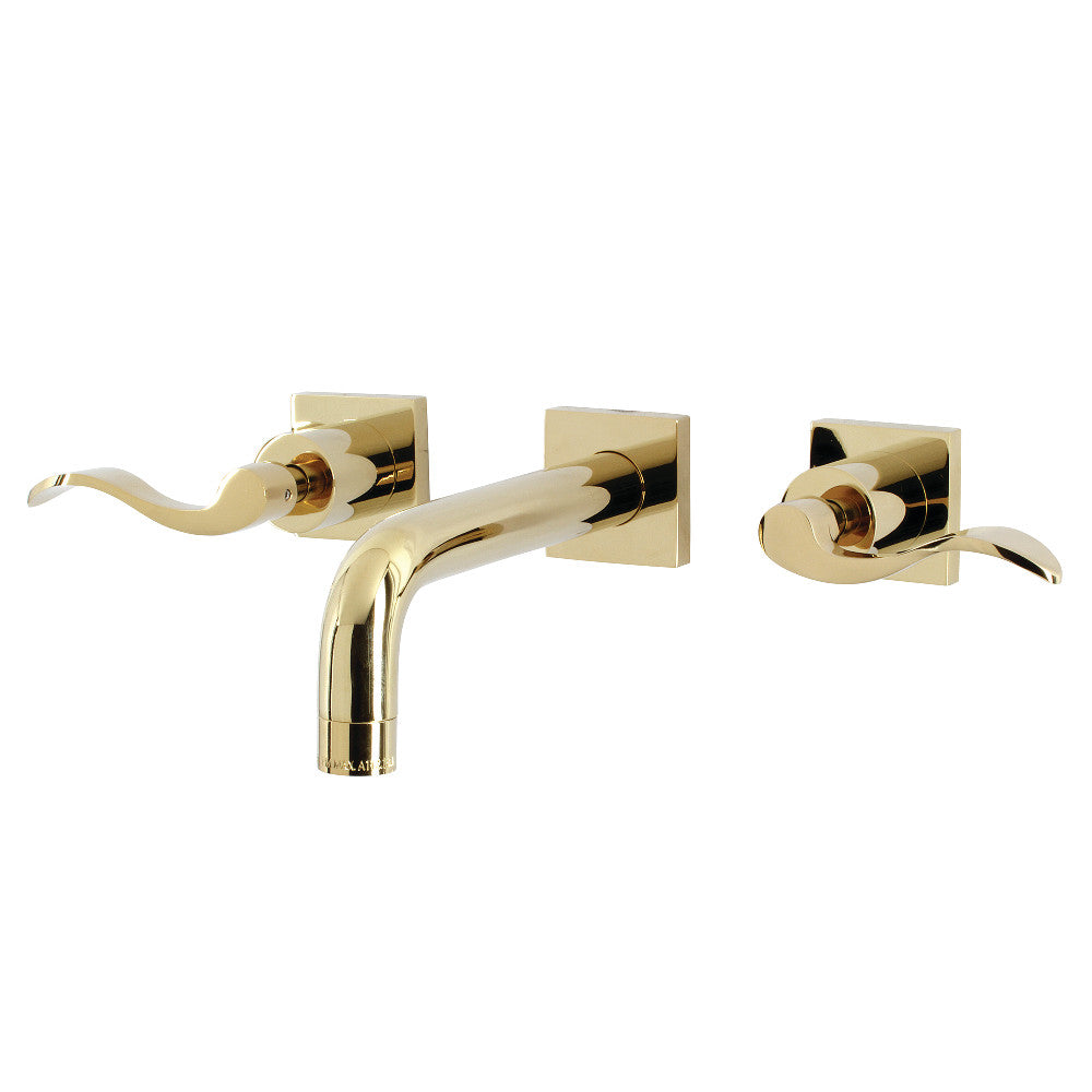 NuWave Wall-Mount Bathroom Faucet in Polished Brass