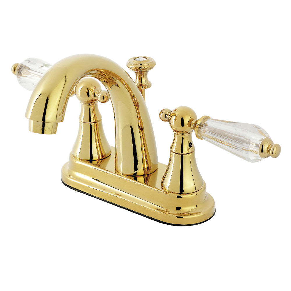 Wilshire 4 Inch Centerset Bathroom Faucet in Polished Brass