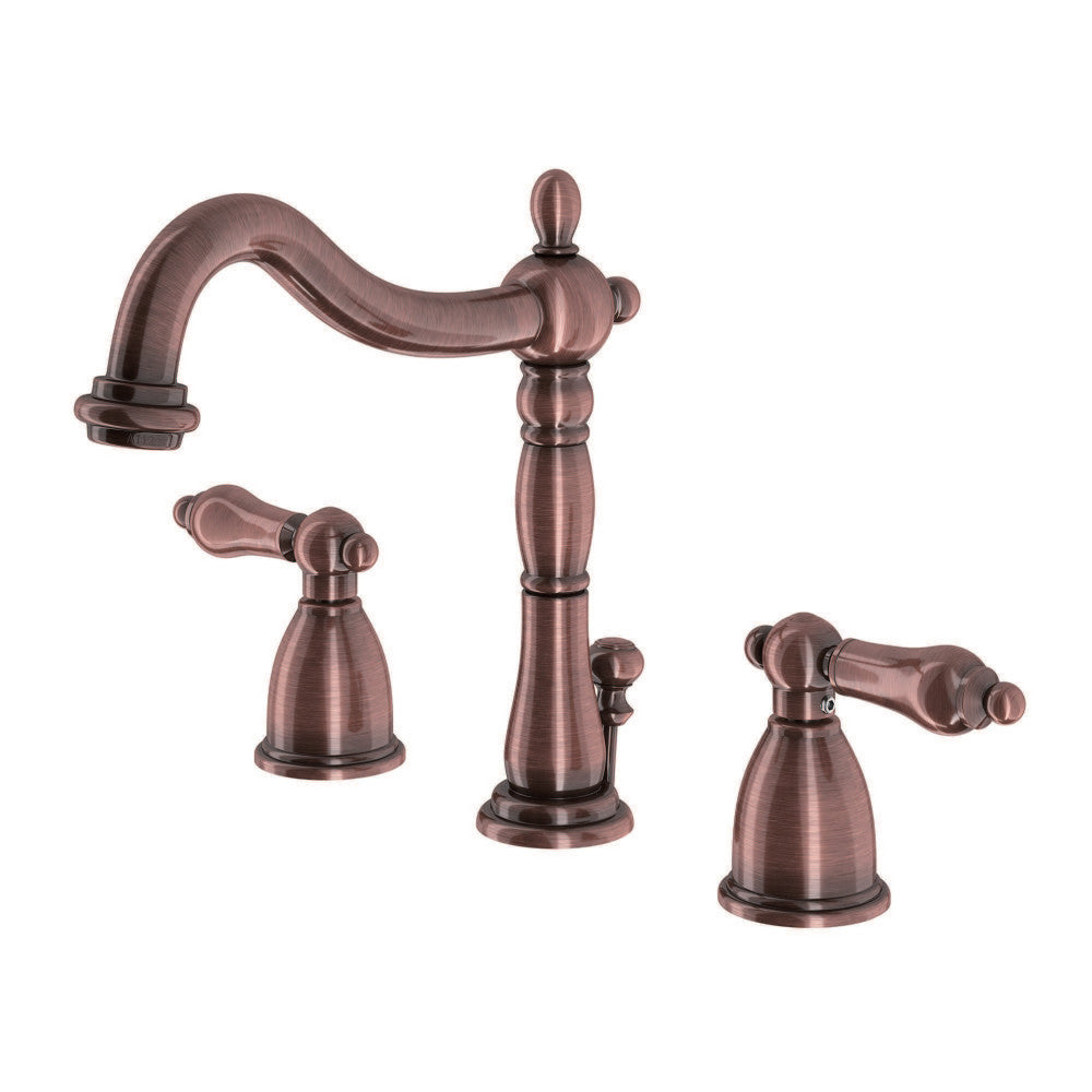 Heritage Widespread Bathroom Faucet in Antique Copper