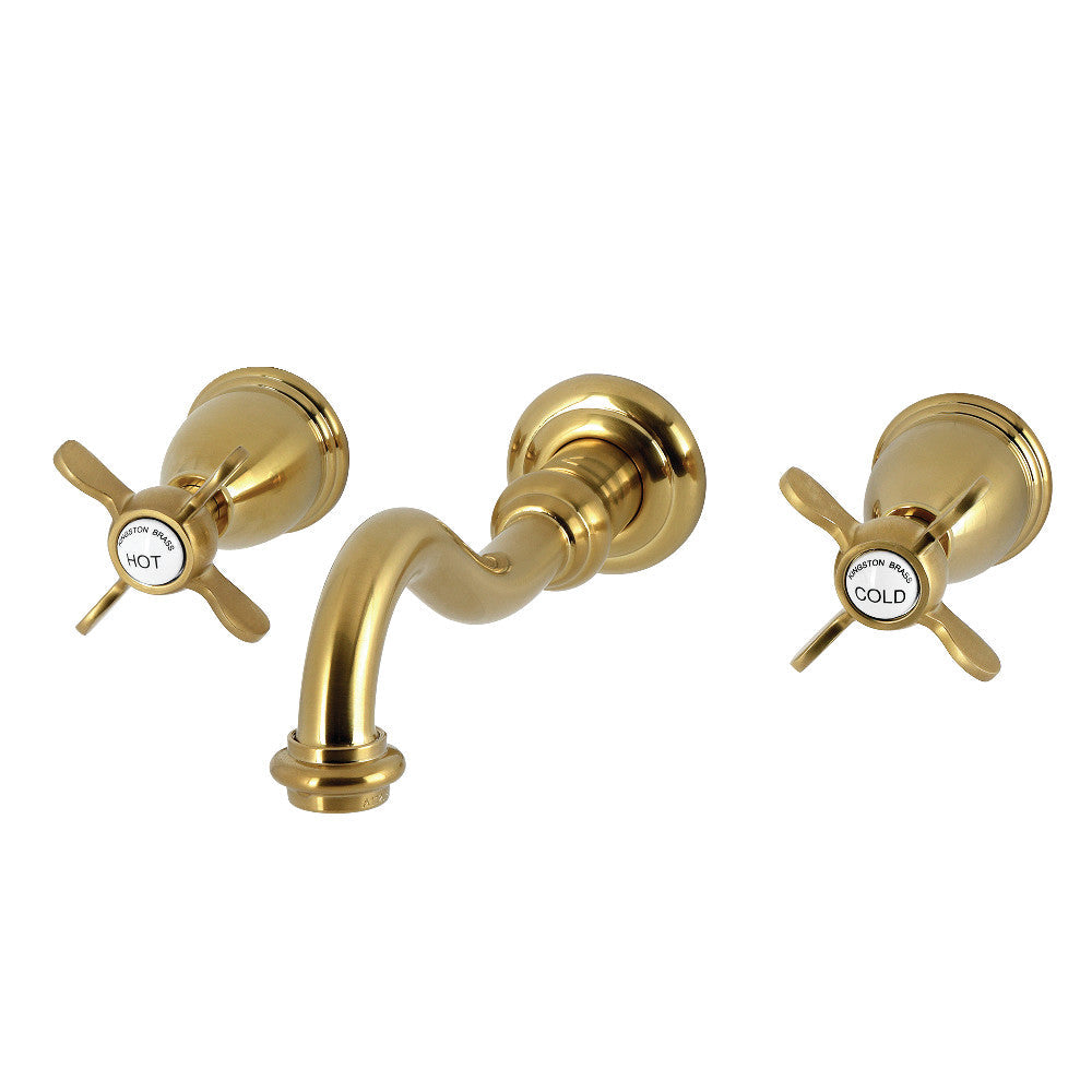 Essex Wall-Mount Bathroom Faucet in Brushed Brass