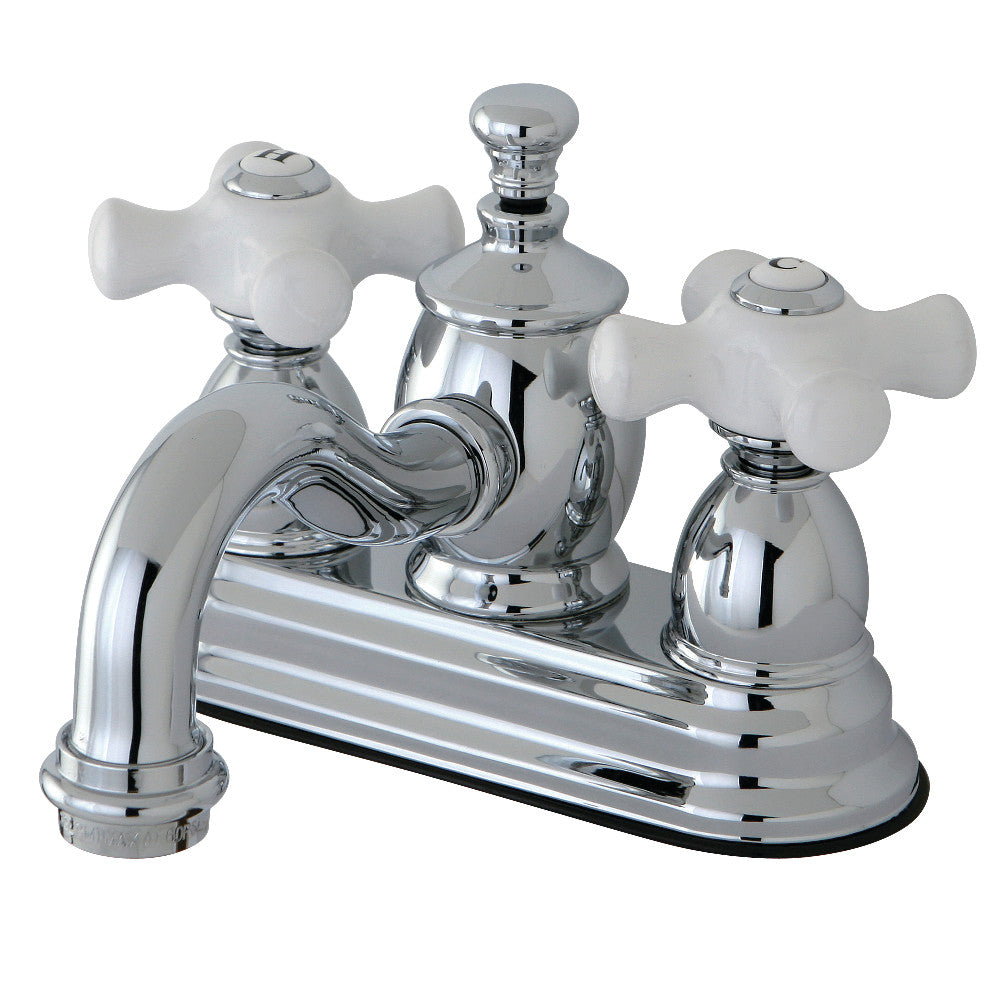 English Country 4 Inch Centerset Bathroom Faucet in Polished Chrome