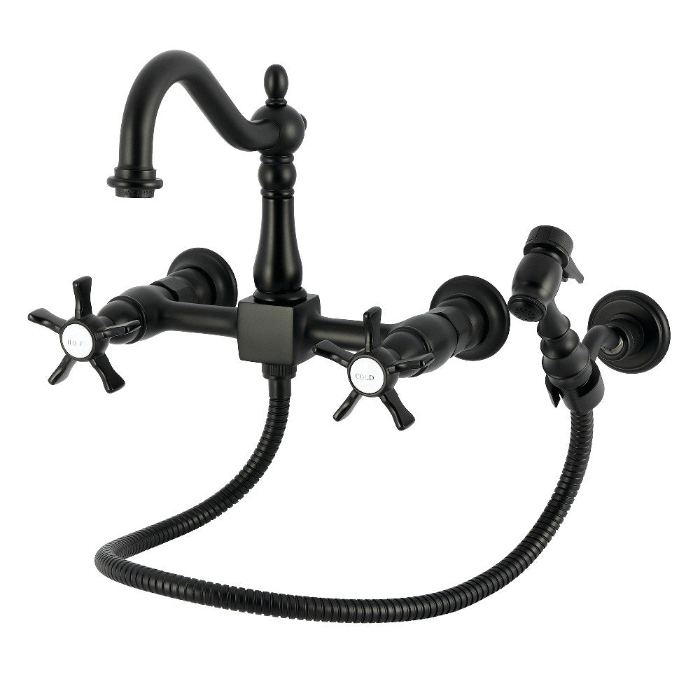 Hamilton Wall Mount Kitchen Faucet in Matte Black