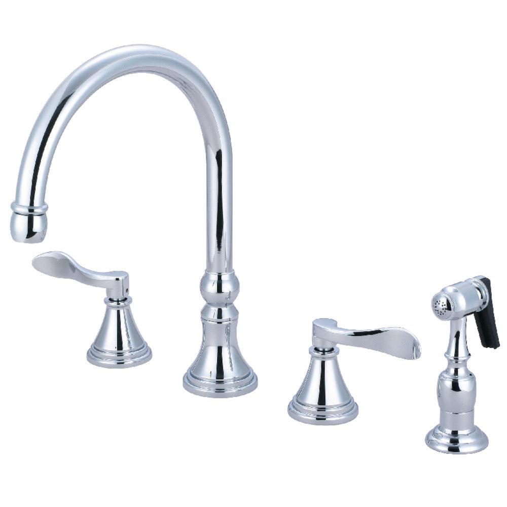 NuFrench Widespread Kitchen Faucet in Polished Chrome