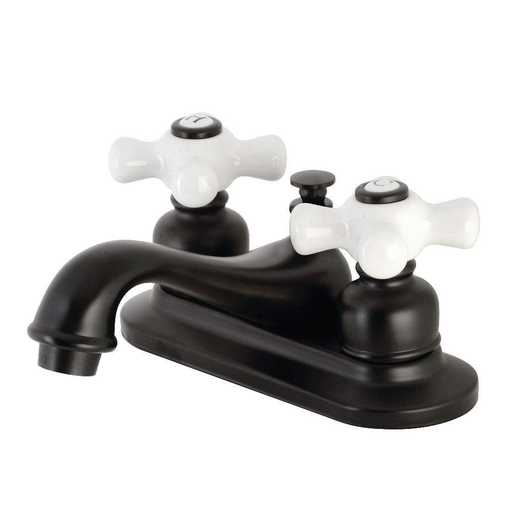 Restoration 4 Inch Centerset Bathroom Faucet in Matte Black