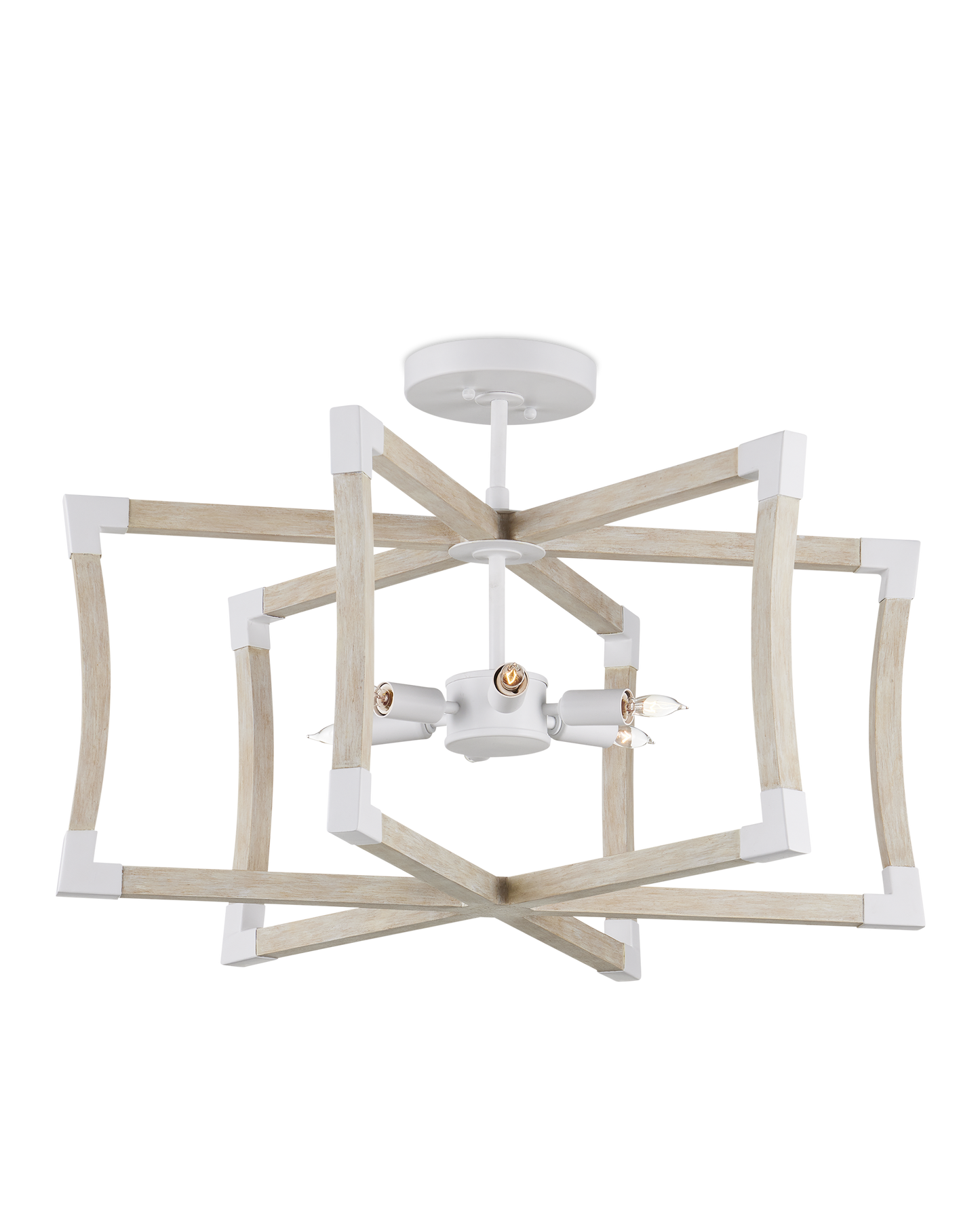 Bastian Small Sandstone Semi-Flush Mount
