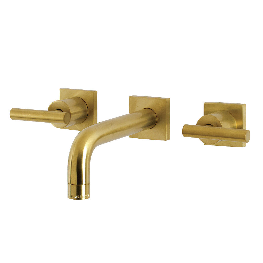 Manhattan Wall-Mount Bathroom Faucet in Brushed Brass
