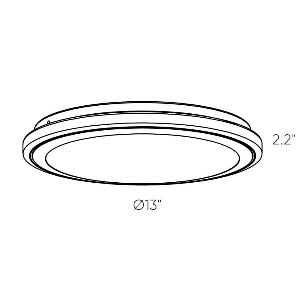 Round Glass Flush Mount