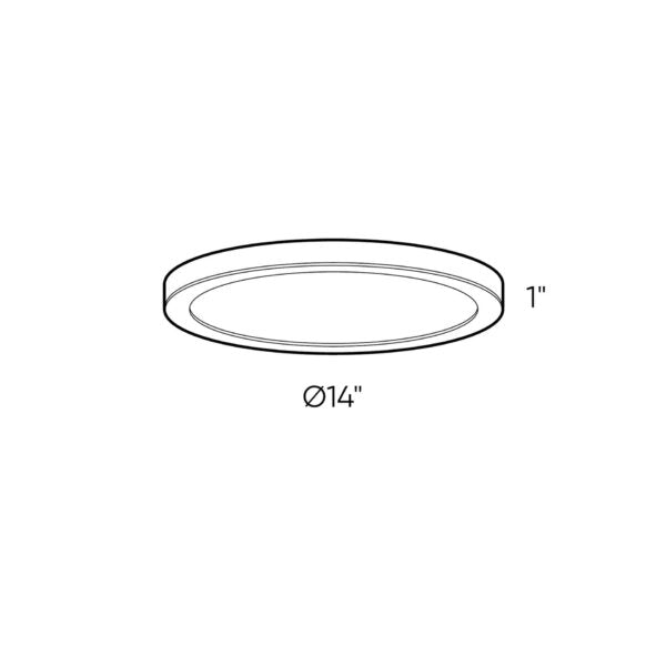 14 Inch Round Indoor/Outdoor LED Flush Mount
