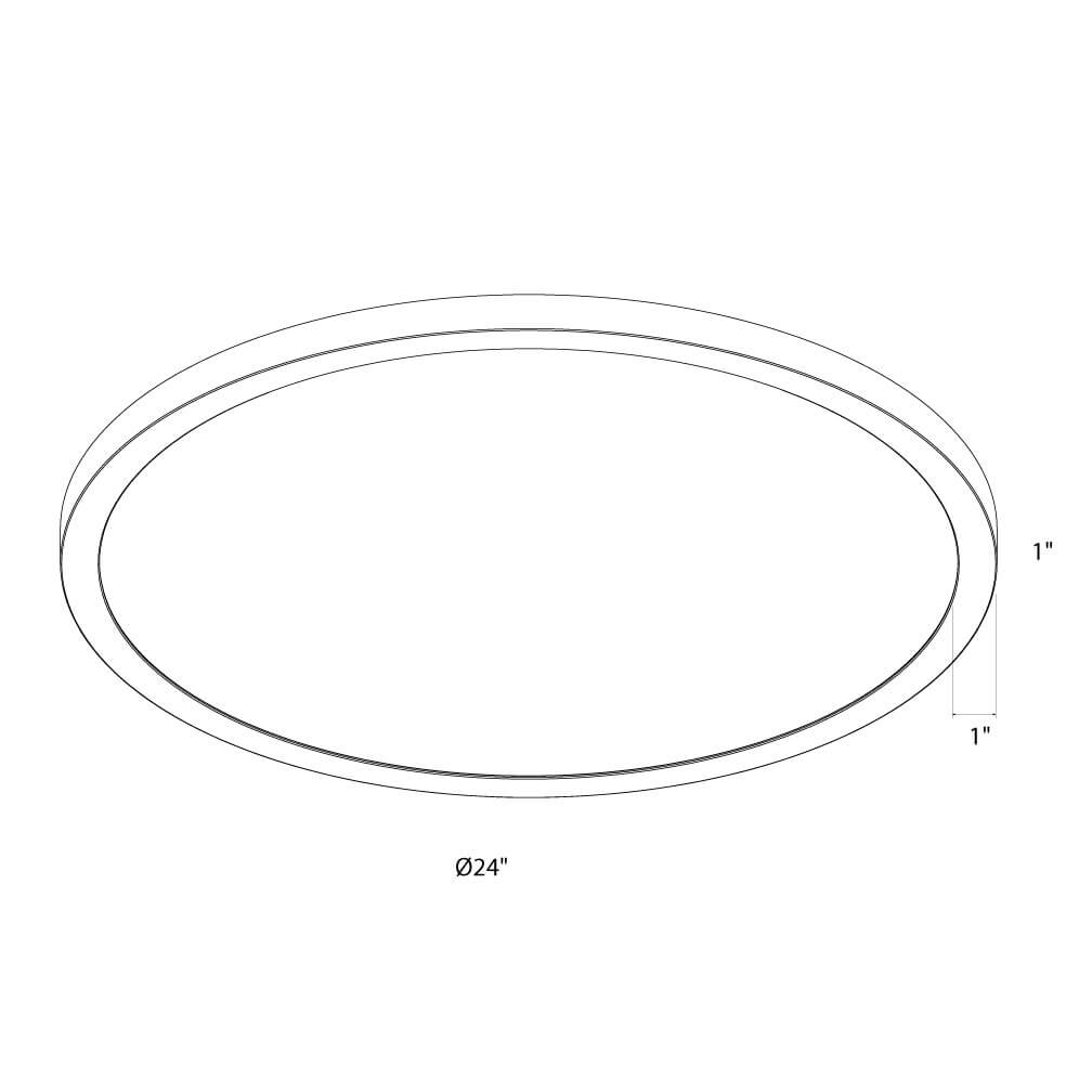 Round Flush Mount, universal 120V-347V, 0-10V dimming
