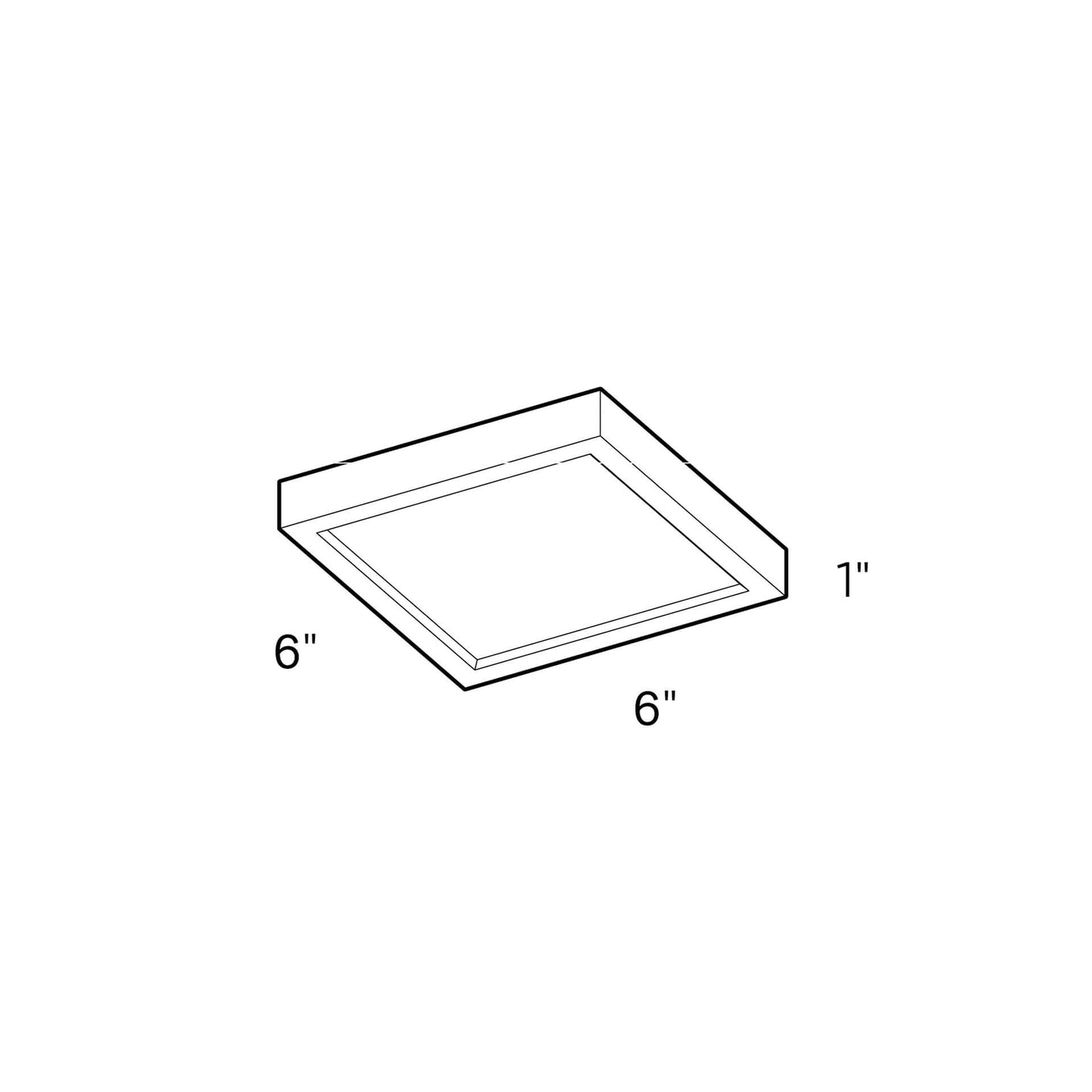 6 Inch Square Indoor/Outdoor LED Flush Mount