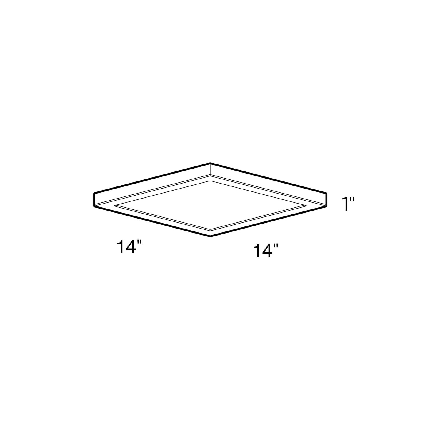 14 Inch Square Indoor/Outdoor LED Flush Mount