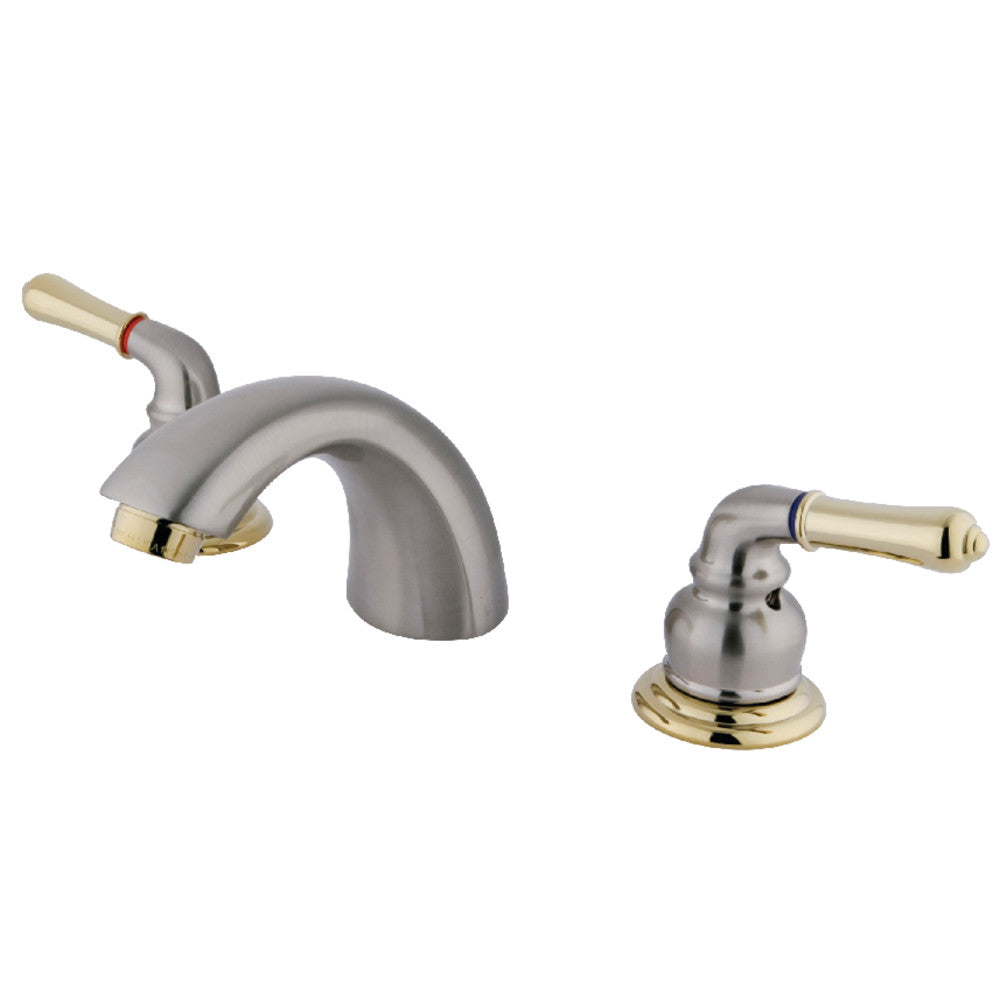 Magellan Mini-Widespread Bathroom Faucet in Brushed Nickel/Polished Brass
