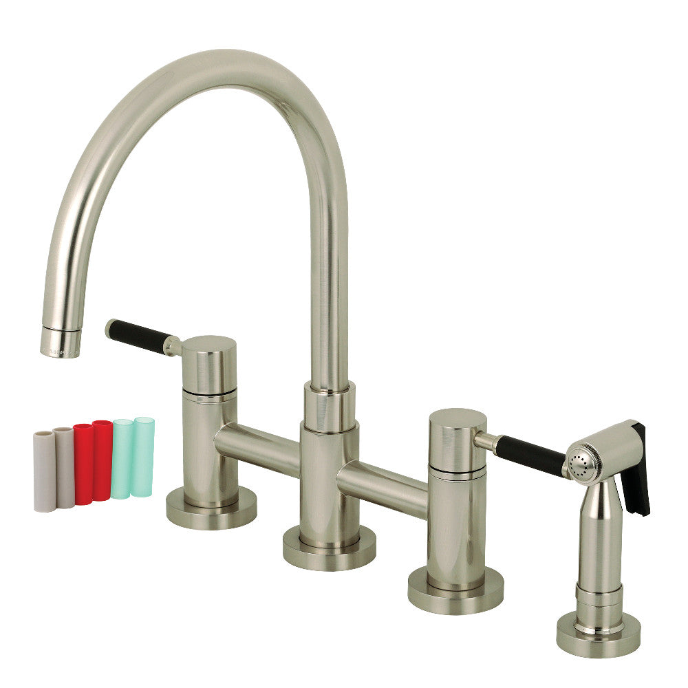 Kaiser Bridge Kitchen Faucet in Brushed Nickel