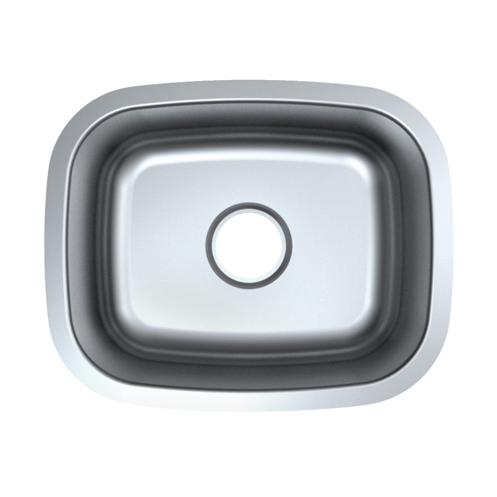 Loft 18.44 Inch Undermount Kitchen Sink in Brushed Stainless
