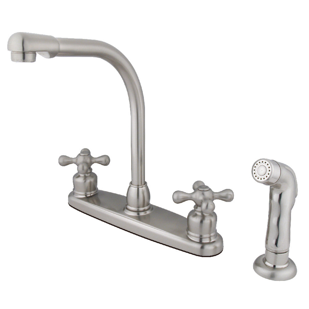 Victorian Centerset Kitchen Faucet in Brushed Nickel