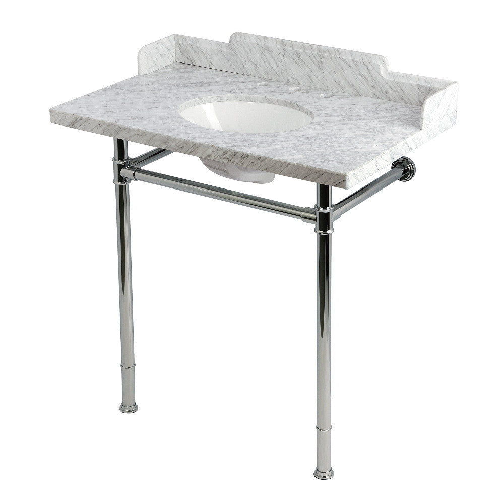 Wesselman 36 Inch Console Sink in Carrara Marble