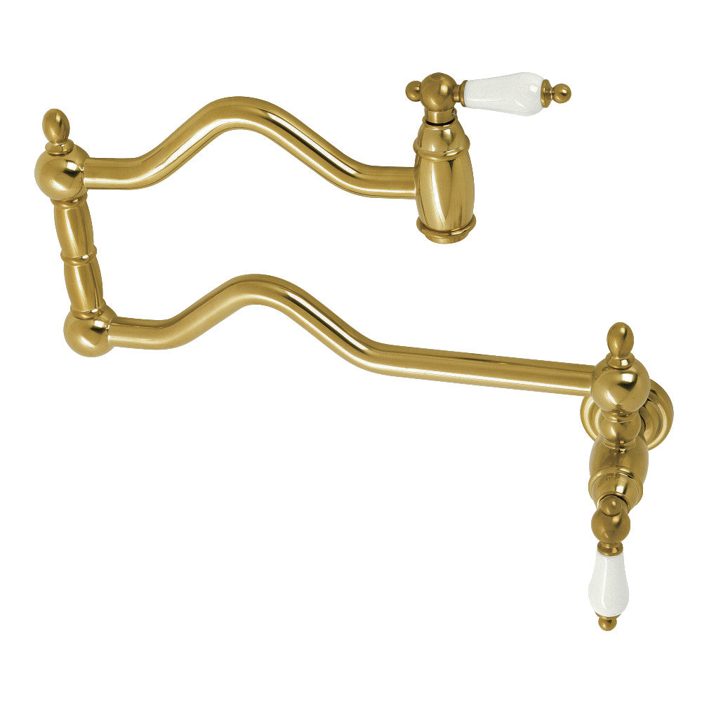 Heritage Pot Filler Faucet in Brushed Brass