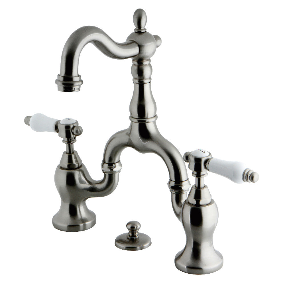 Bel-Air Bridge Bathroom Faucet in Brushed Nickel