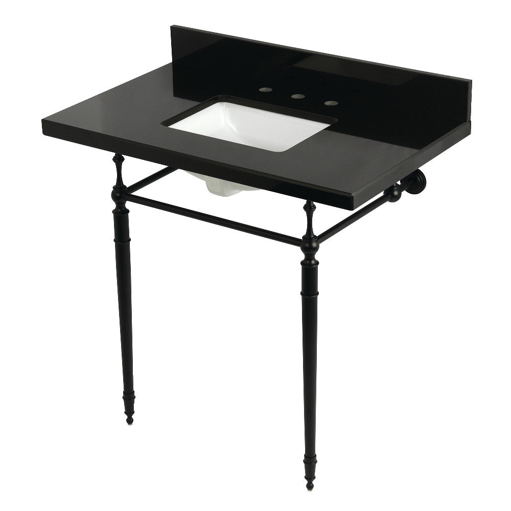 Edwardian 36 Inch Console Sink in Black