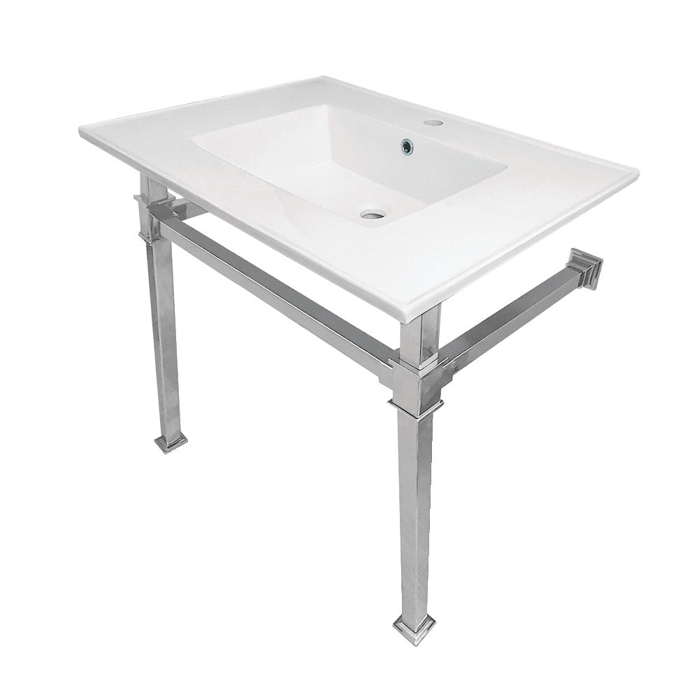 Monarch 31.13 Inch Console Sink in White