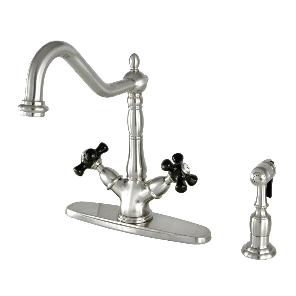 Duchess Two Handle Single-Hole Kitchen Faucet in Brushed Nickel