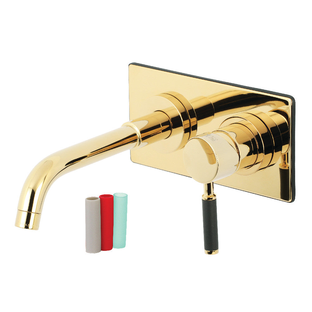Kaiser Wall-Mount Bathroom Faucet in Polished Brass
