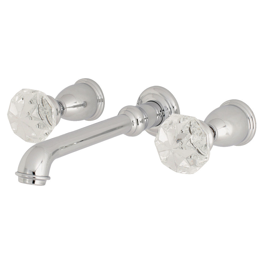 Krystal Onyx Wall-Mount Bathroom Faucet in Polished Chrome