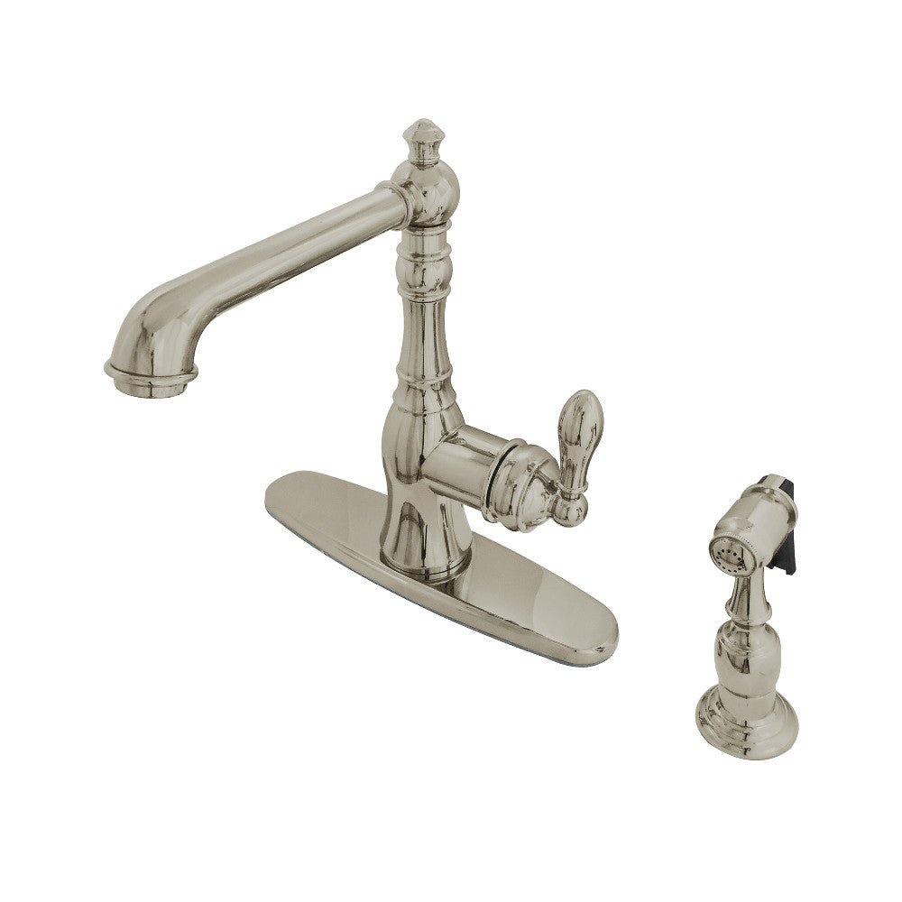 American Classic One Handle Kitchen Faucet in Brushed Nickel