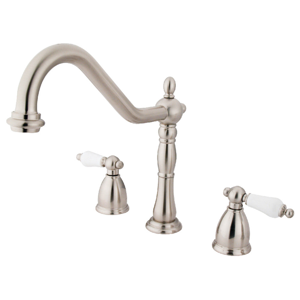 Heritage Widespread Kitchen Faucet in Brushed Nickel