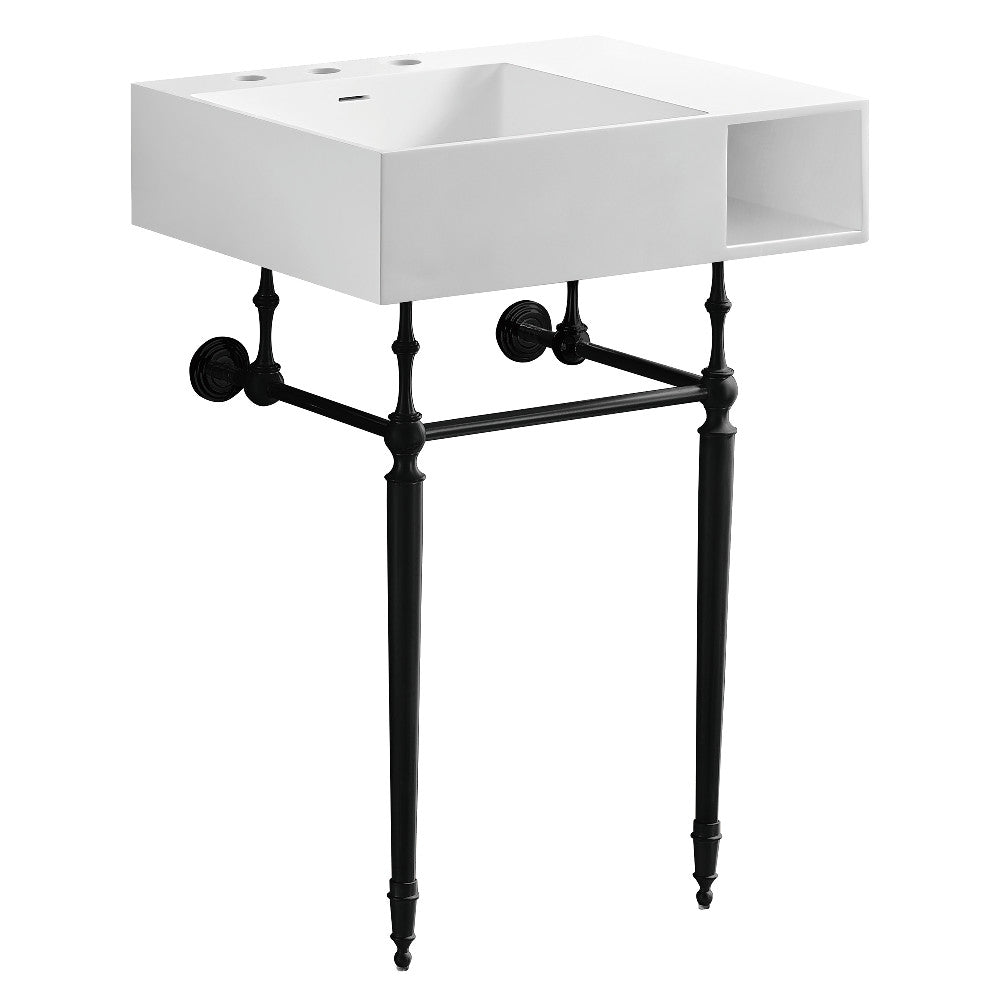 Aurelius 24.5 Inch Console Sink in White