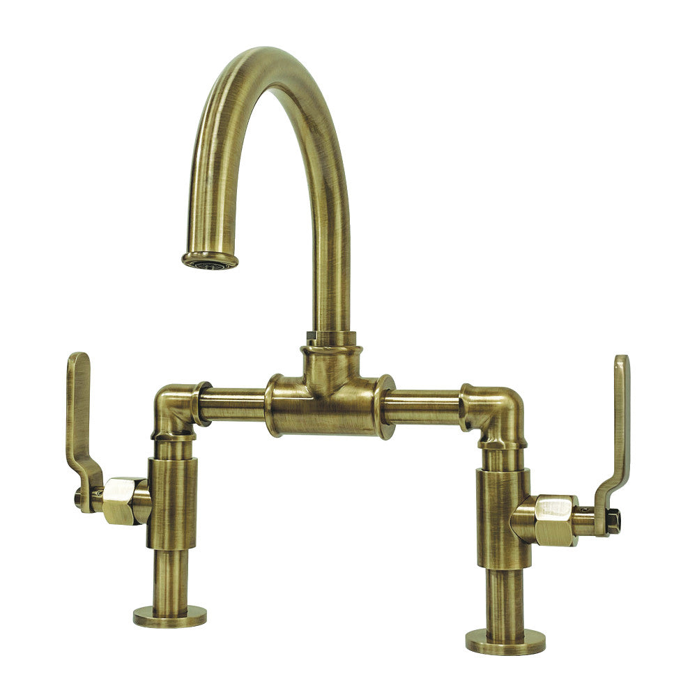 Whitaker Bridge Bathroom Faucet in Antique Brass