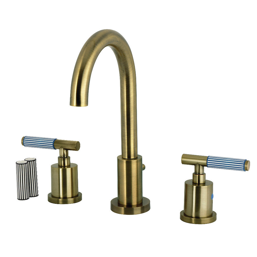 Verona Widespread Bathroom Faucet in Antique Brass