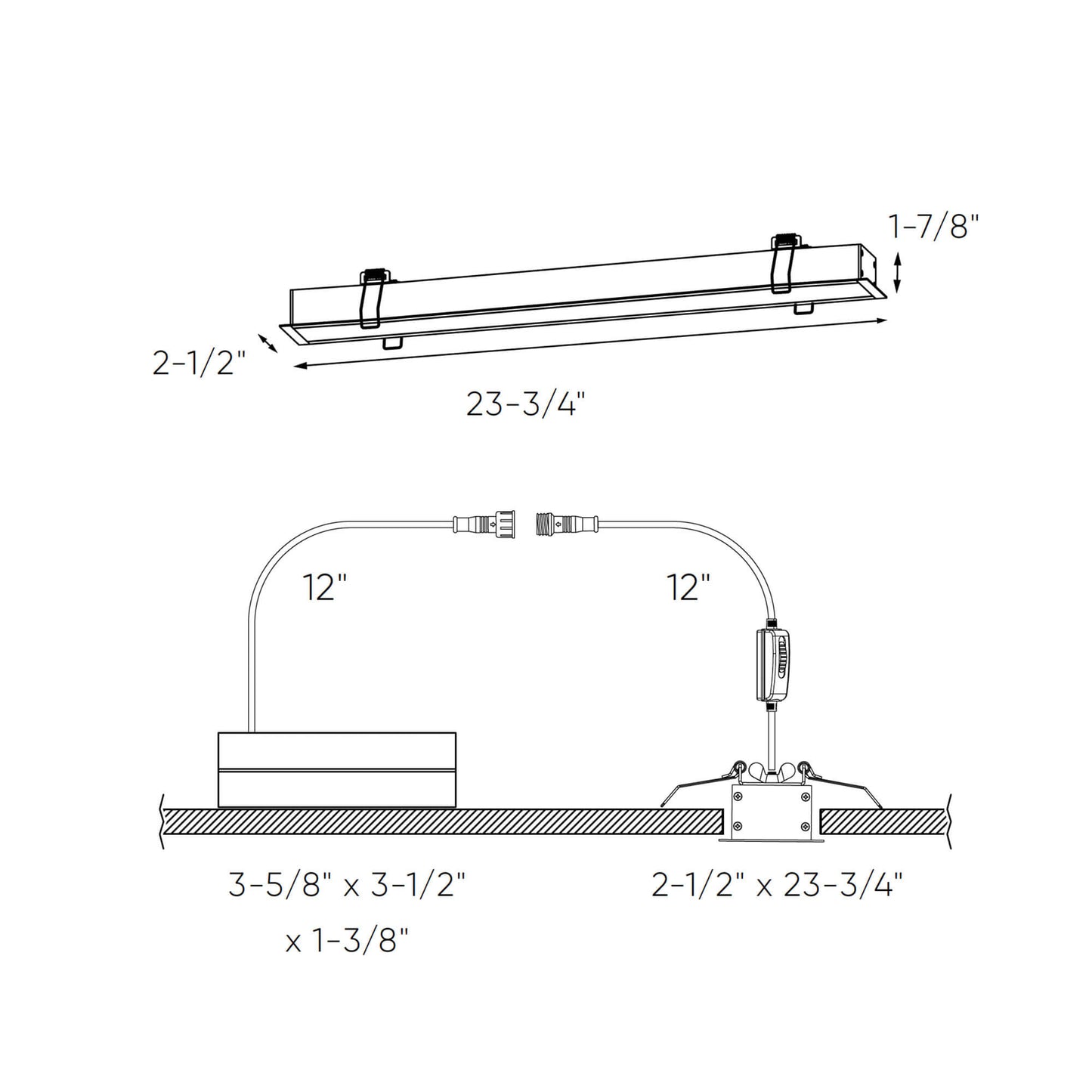 DCP Recessed linear 24" RGB + 5CCT