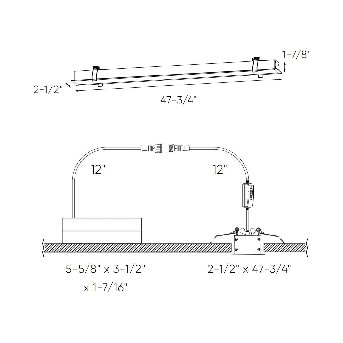 DCP Recessed linear 48" RGB + 5CCT