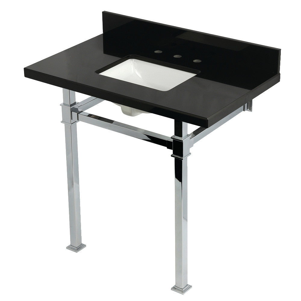 Monarch 36 Inch Console Sink in Polished Chrome