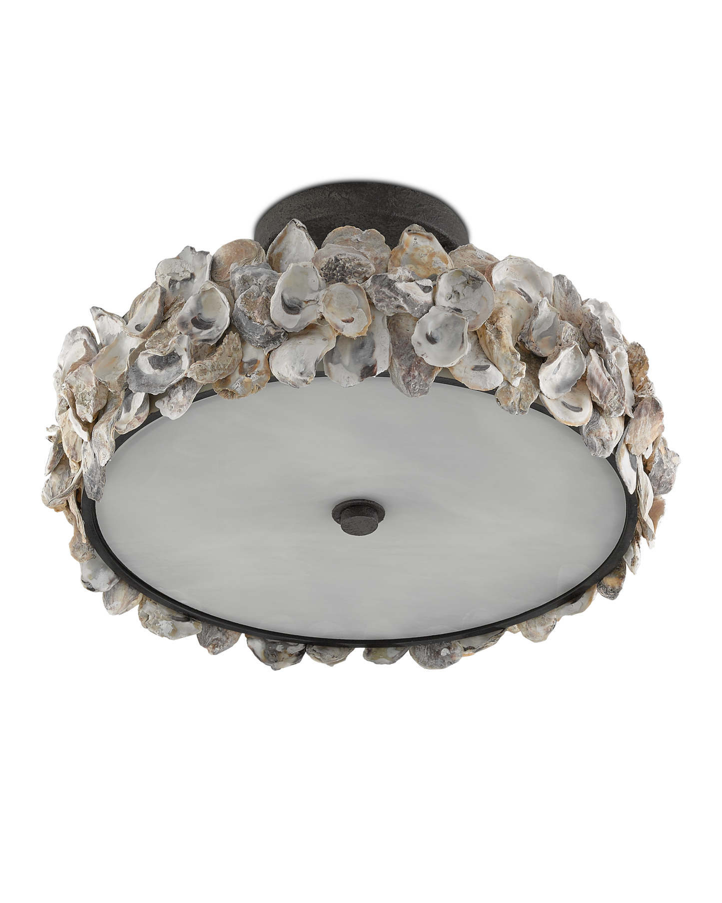Oyster Shell Semi-Flush Mount