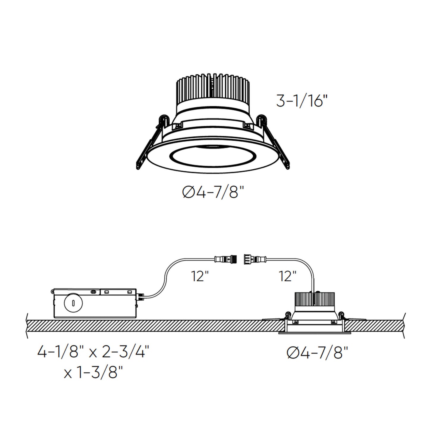 4" Gimbal Recessed 5CCT - universal 120V-347V, 0-10V dimming