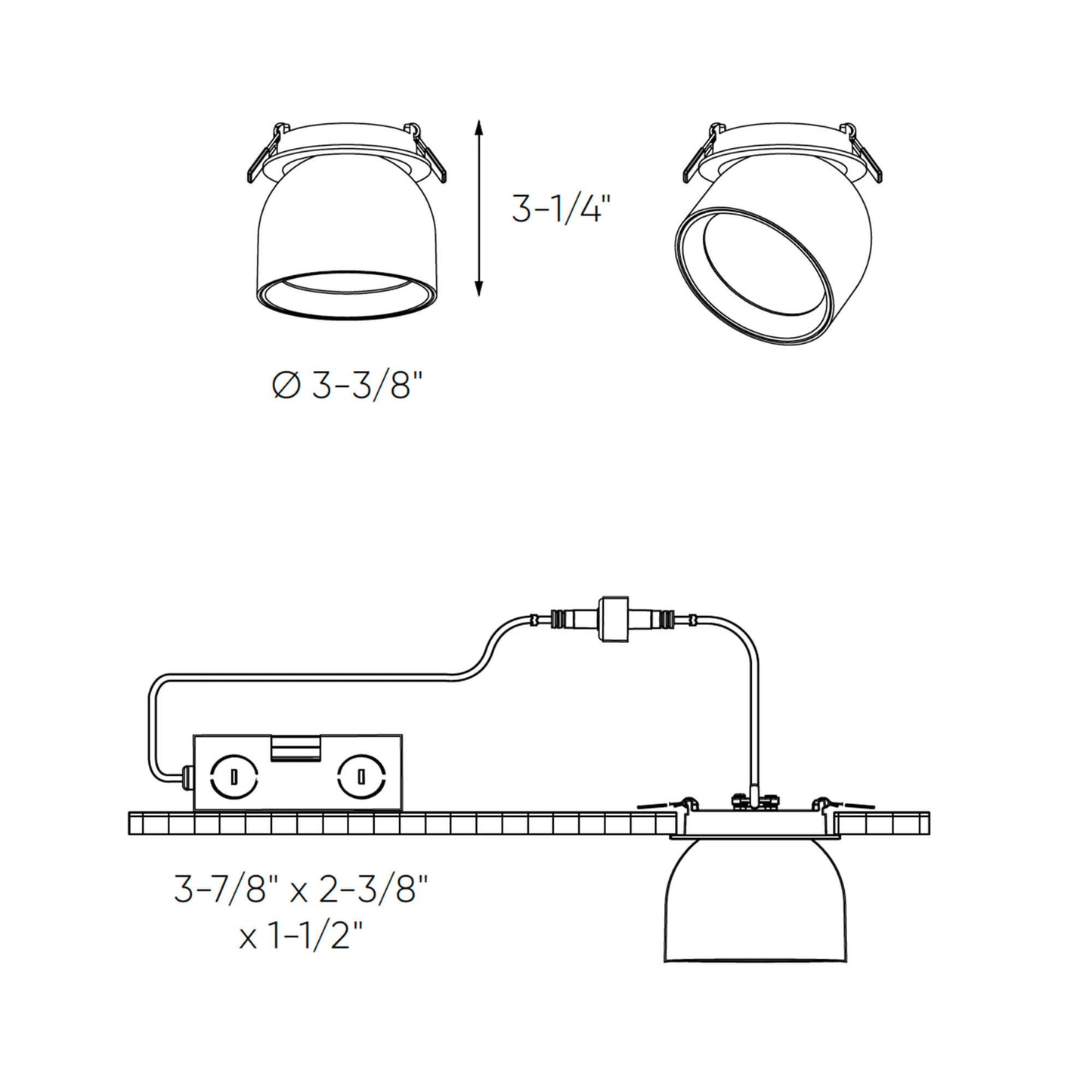 Multi CCT Round gimbal recessed light