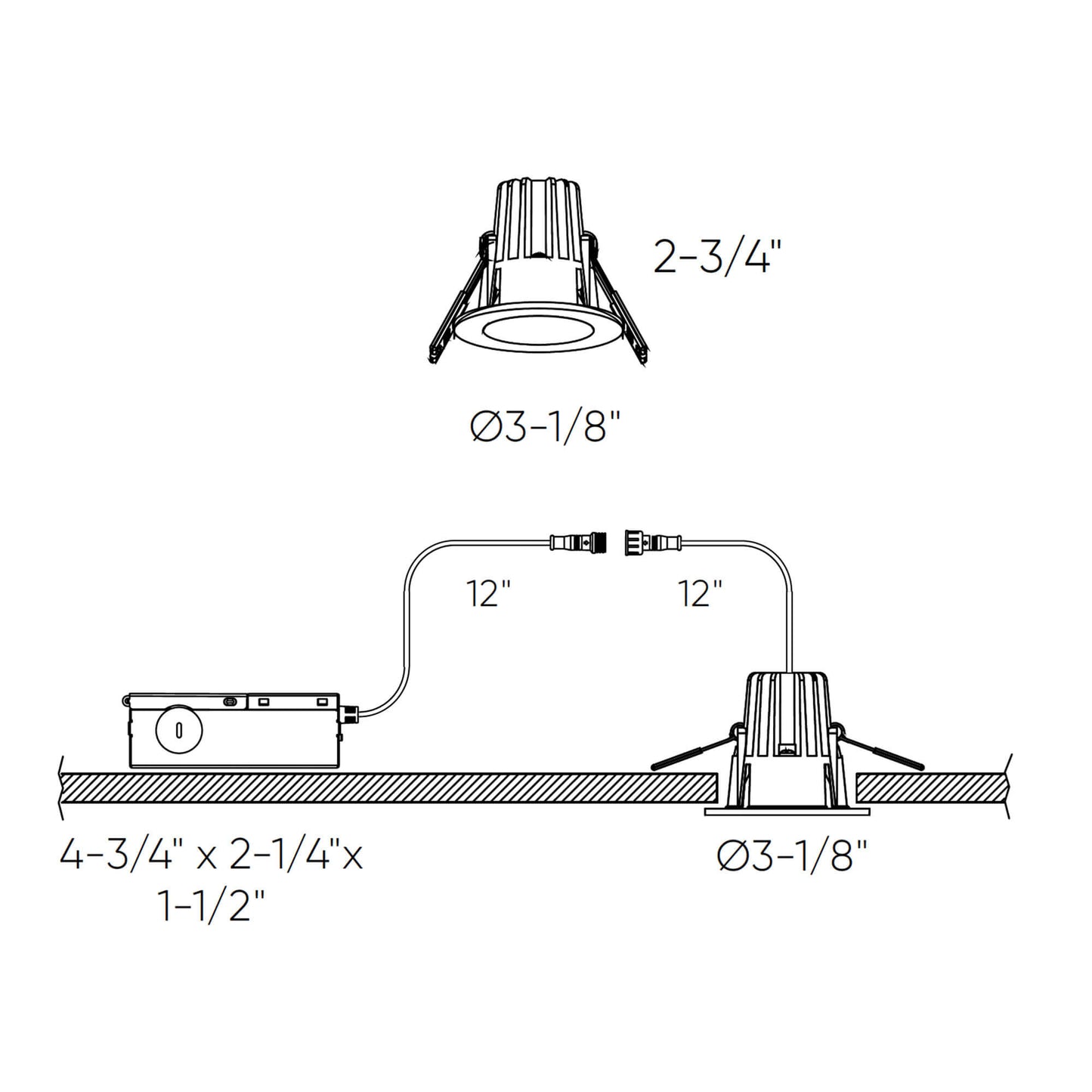 2 Inch Round Indoor/Outdoor Regressed Down Light