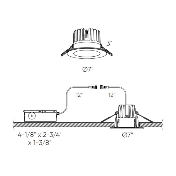 6 Inch Round Indoor/Outdoor Regressed Down Light