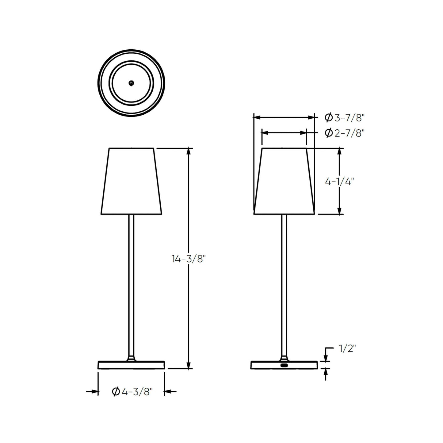 Rechargeable Table Lamp, 3CCT
