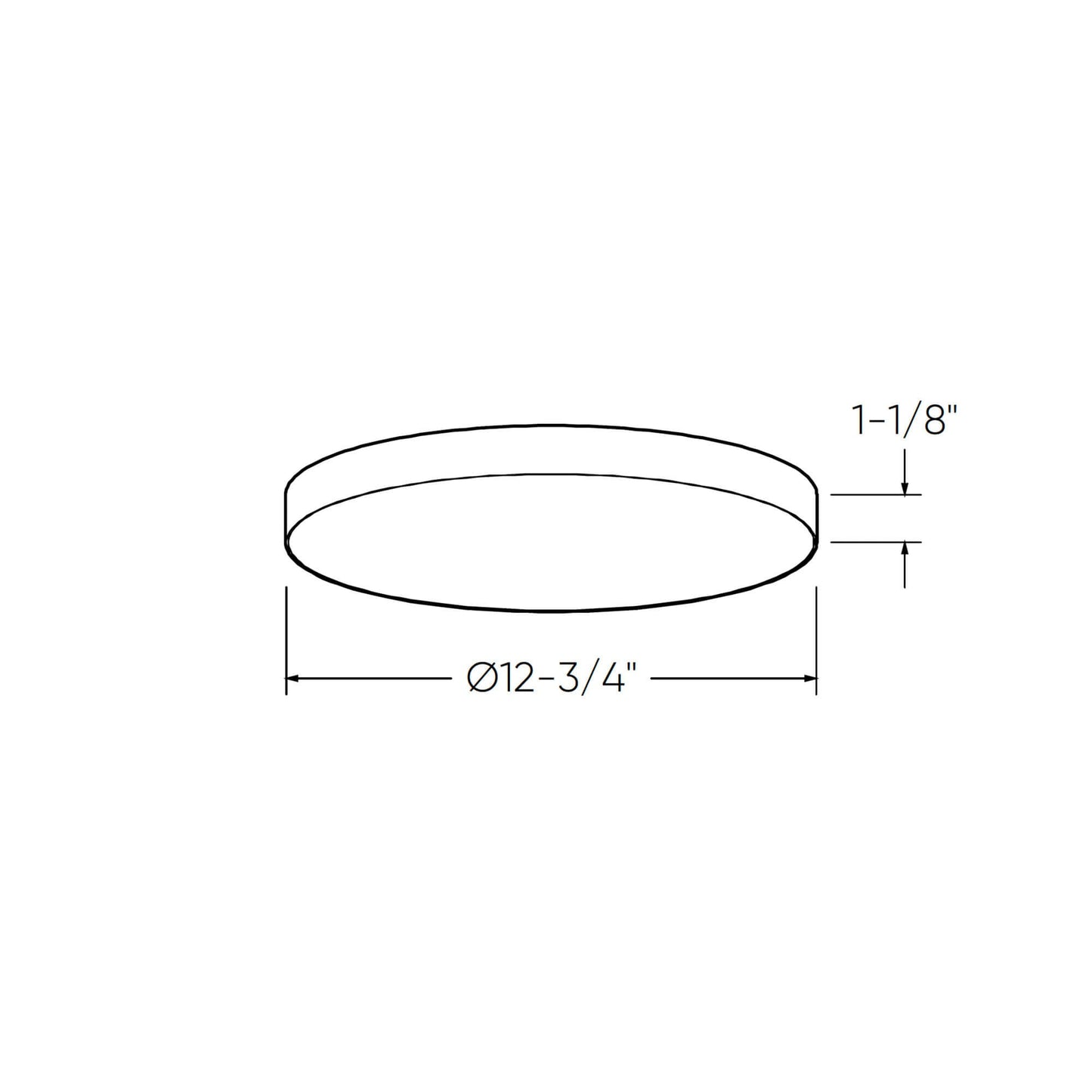 Fusion 21in Trimless flush mount, 5CCT