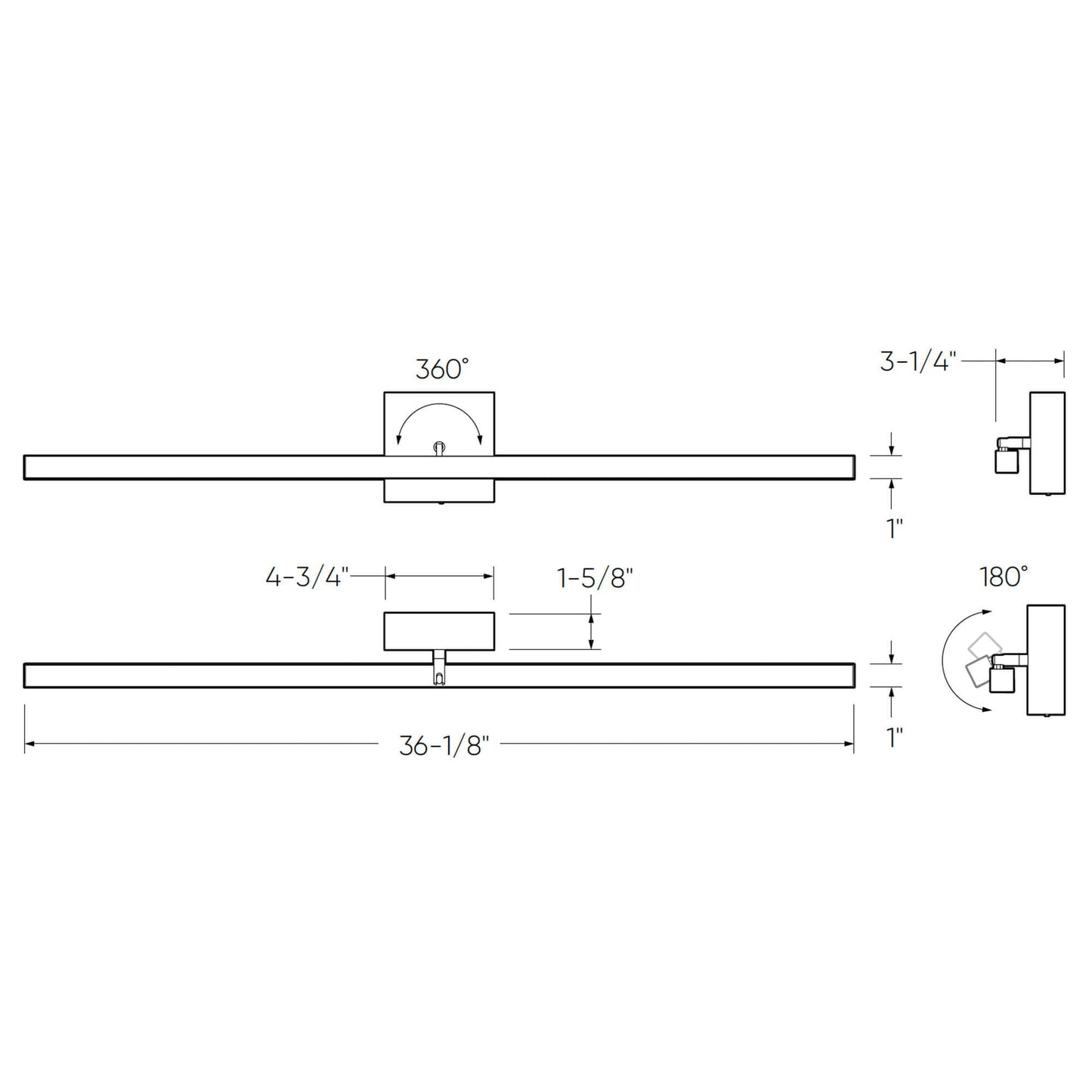 Linear Swivel Vanity Sconce